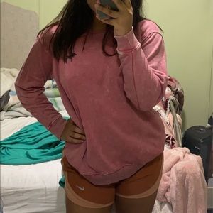 Pink crew neck